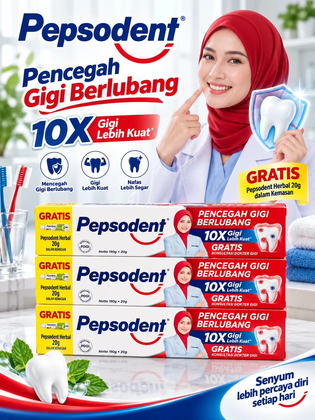 Pepsodent white 190+20 gr(herbal)