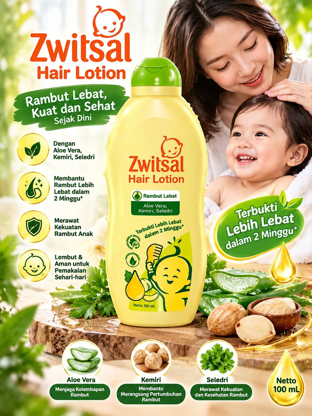 Zwitsal hair lotion 100ml