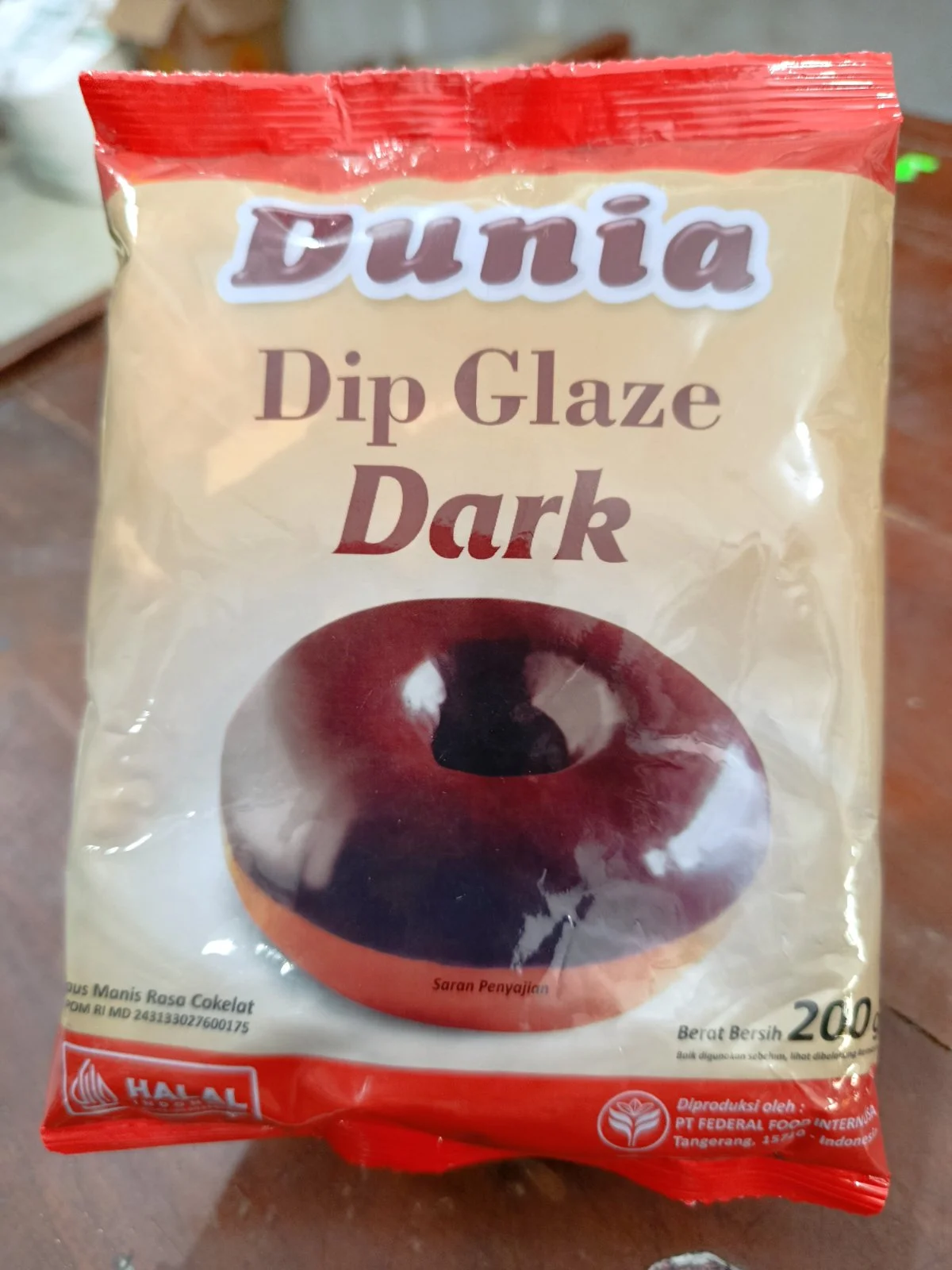 Glaze coklat dark