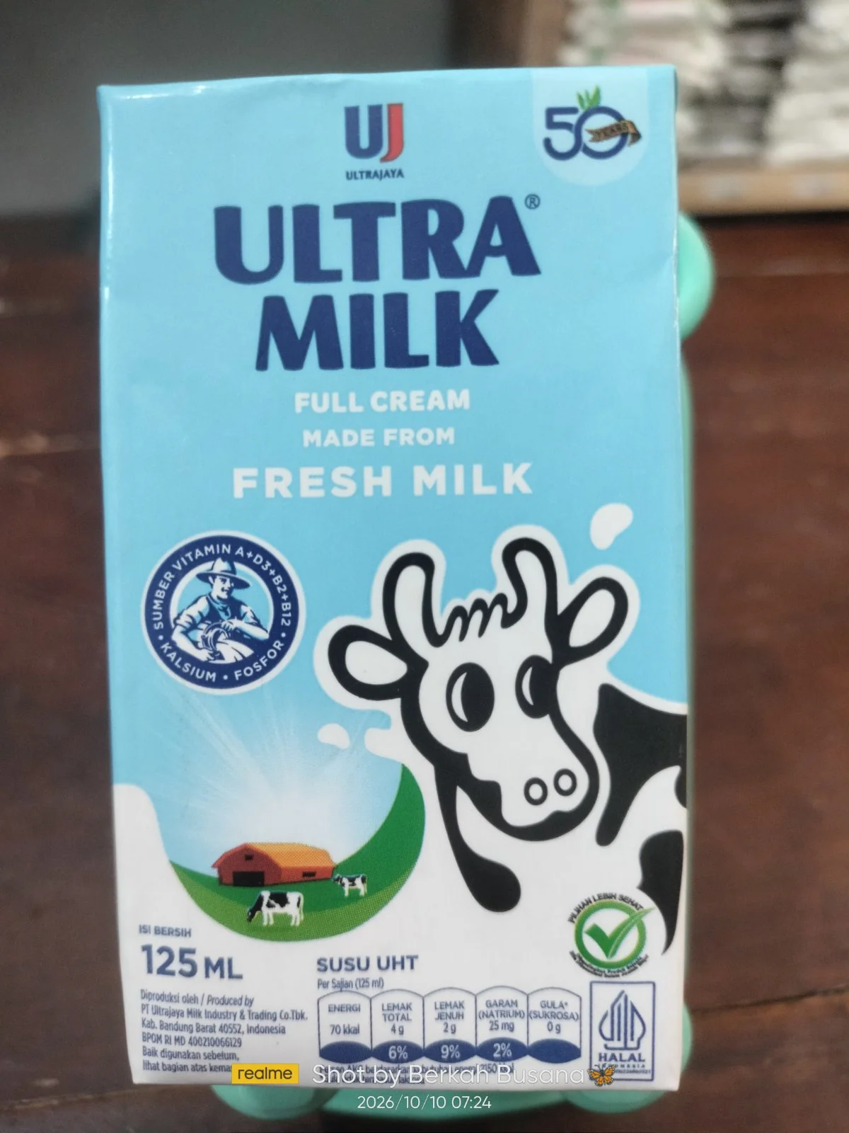 Susu ultra milk full cream 125 ml