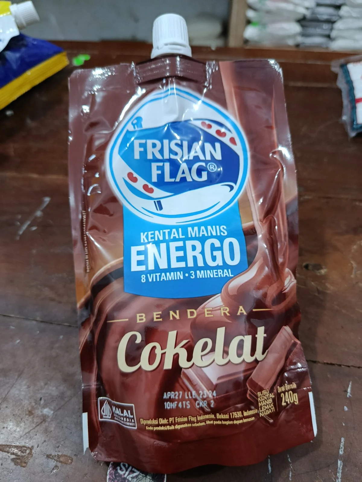 Frisian flag coklat pouch