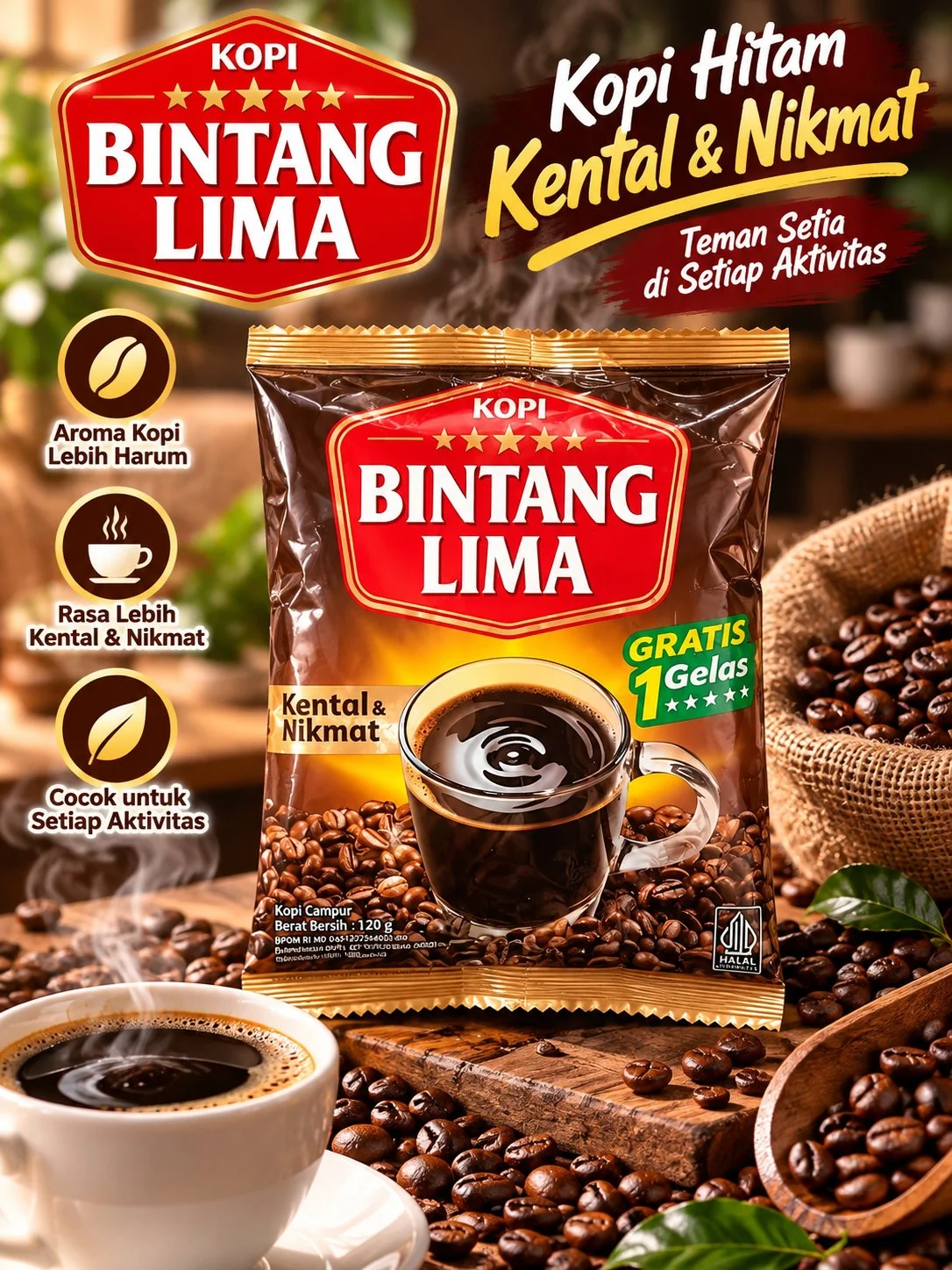 Kopi bintang lima 120gr