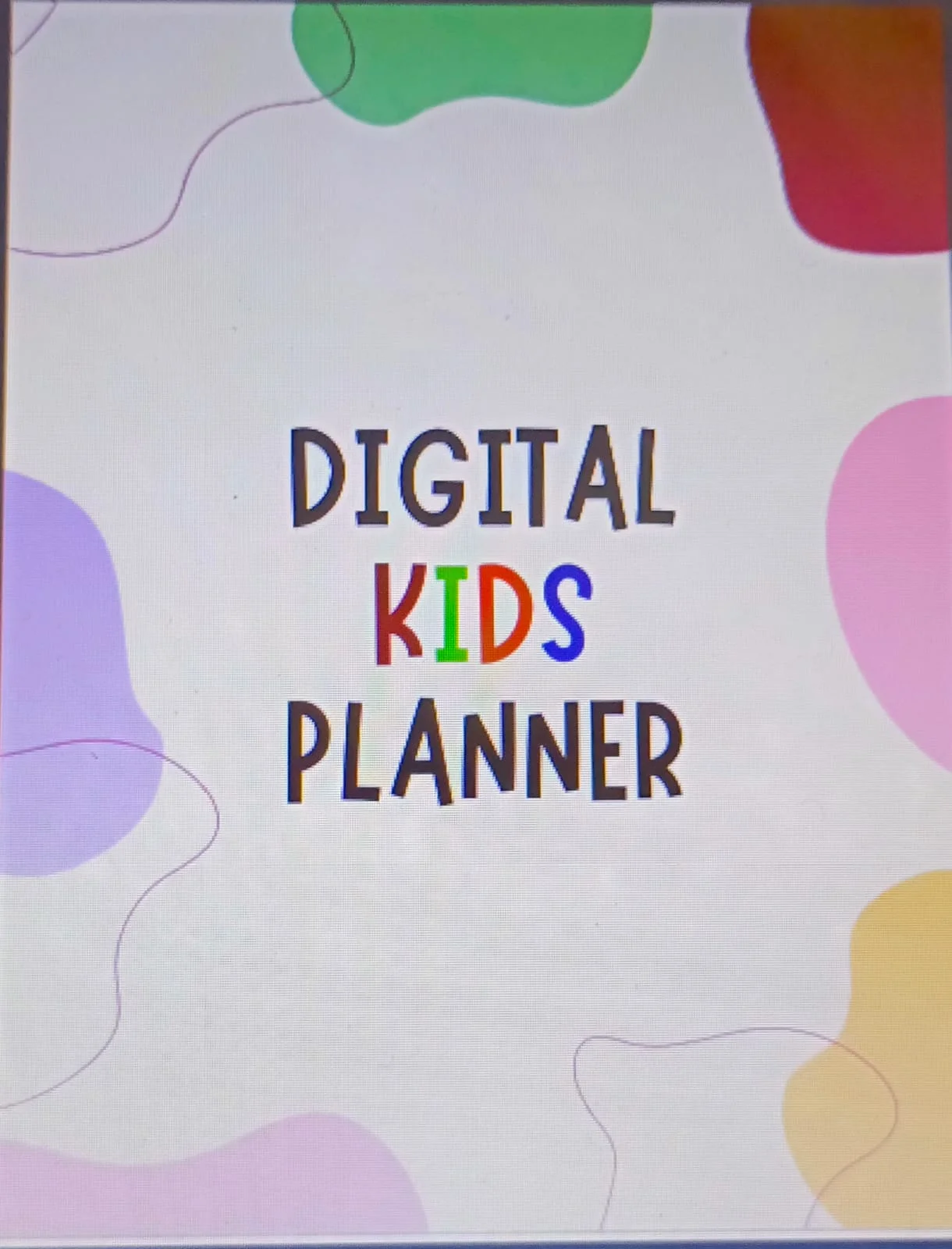 Worksheet Anak Kids Planner " Digital Kids Planner" - 38 hal