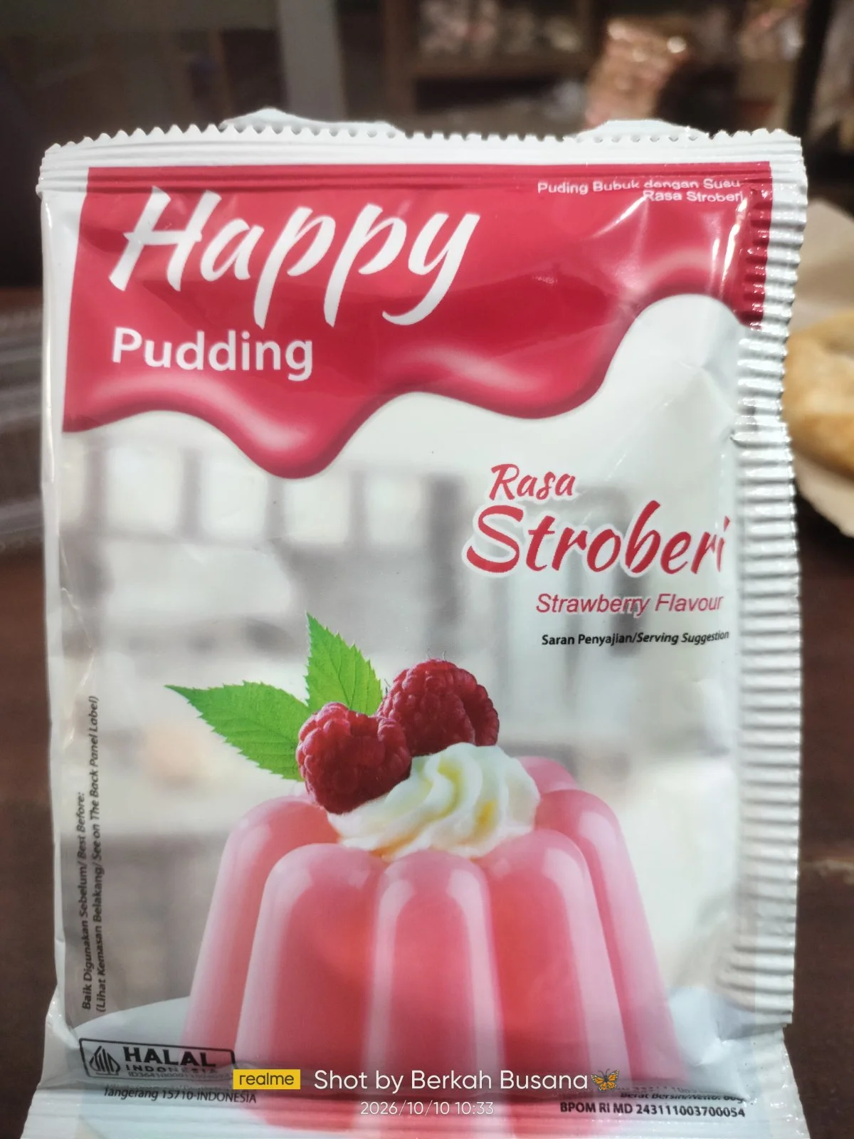 Puding strawberry
