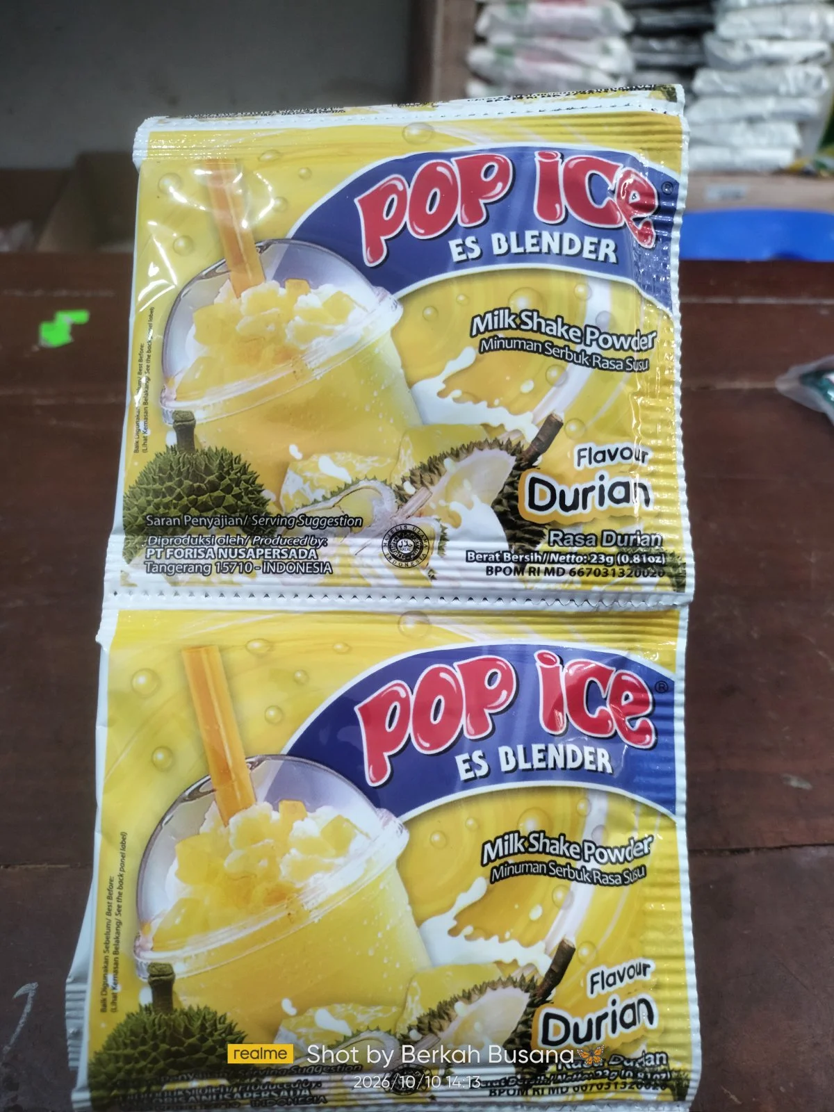 Pop ice Durian