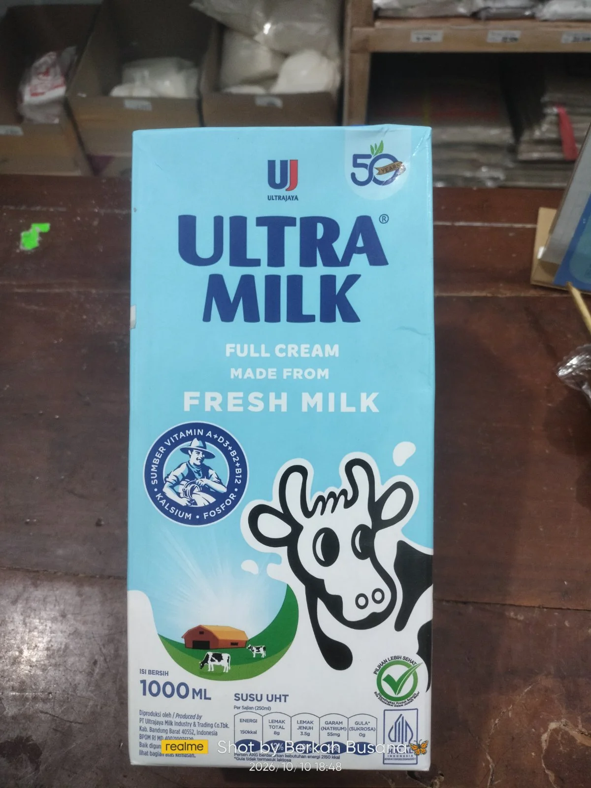 Susu full cream ultra milk 1000 ml