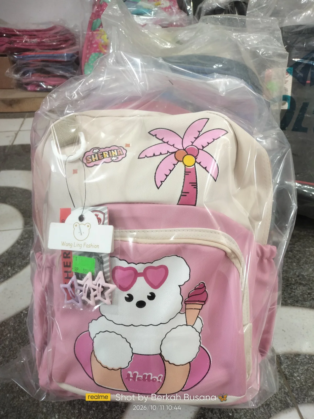 Tas anak cewek pink cream