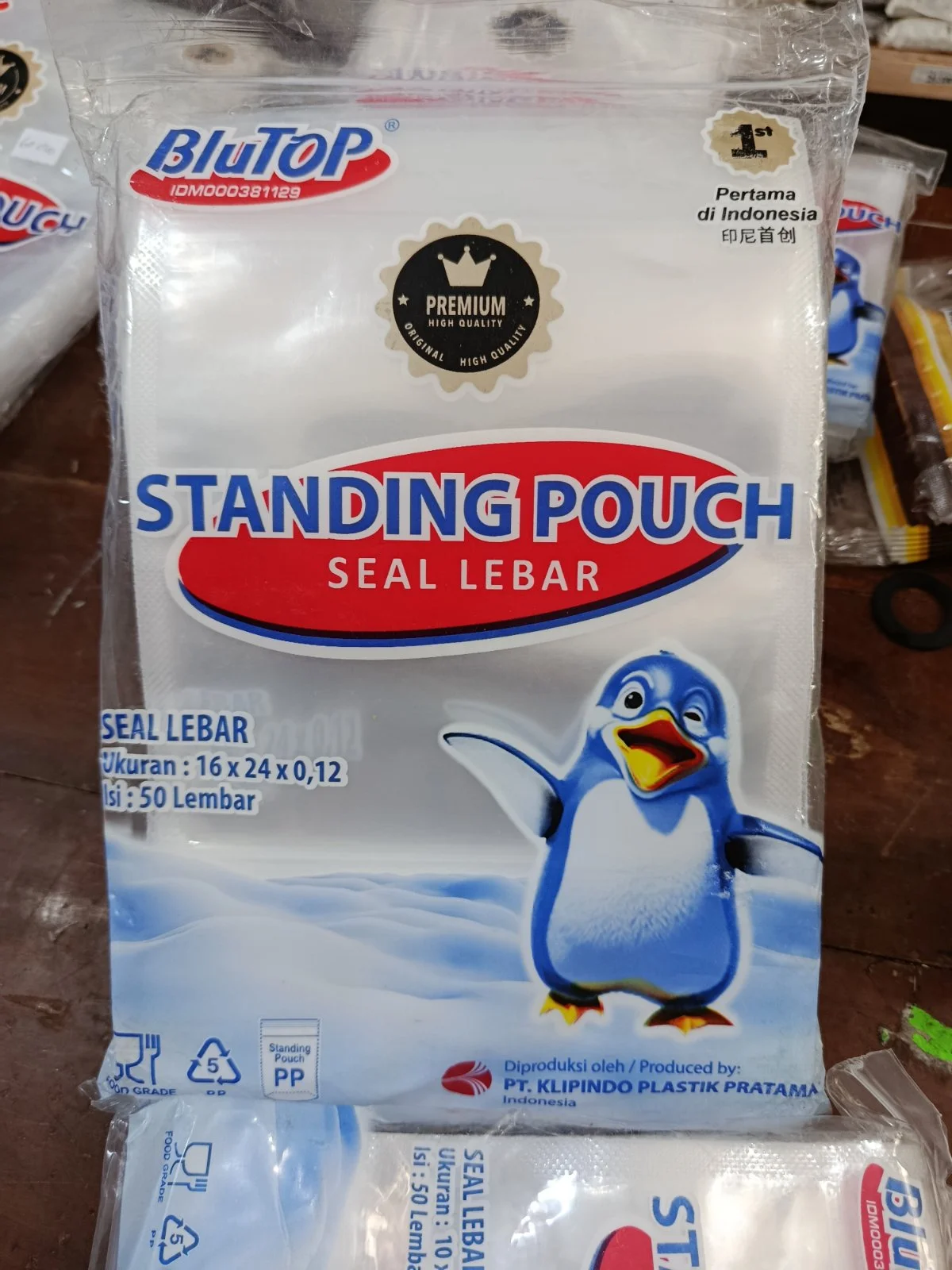 Plastik standing pouch 16×24