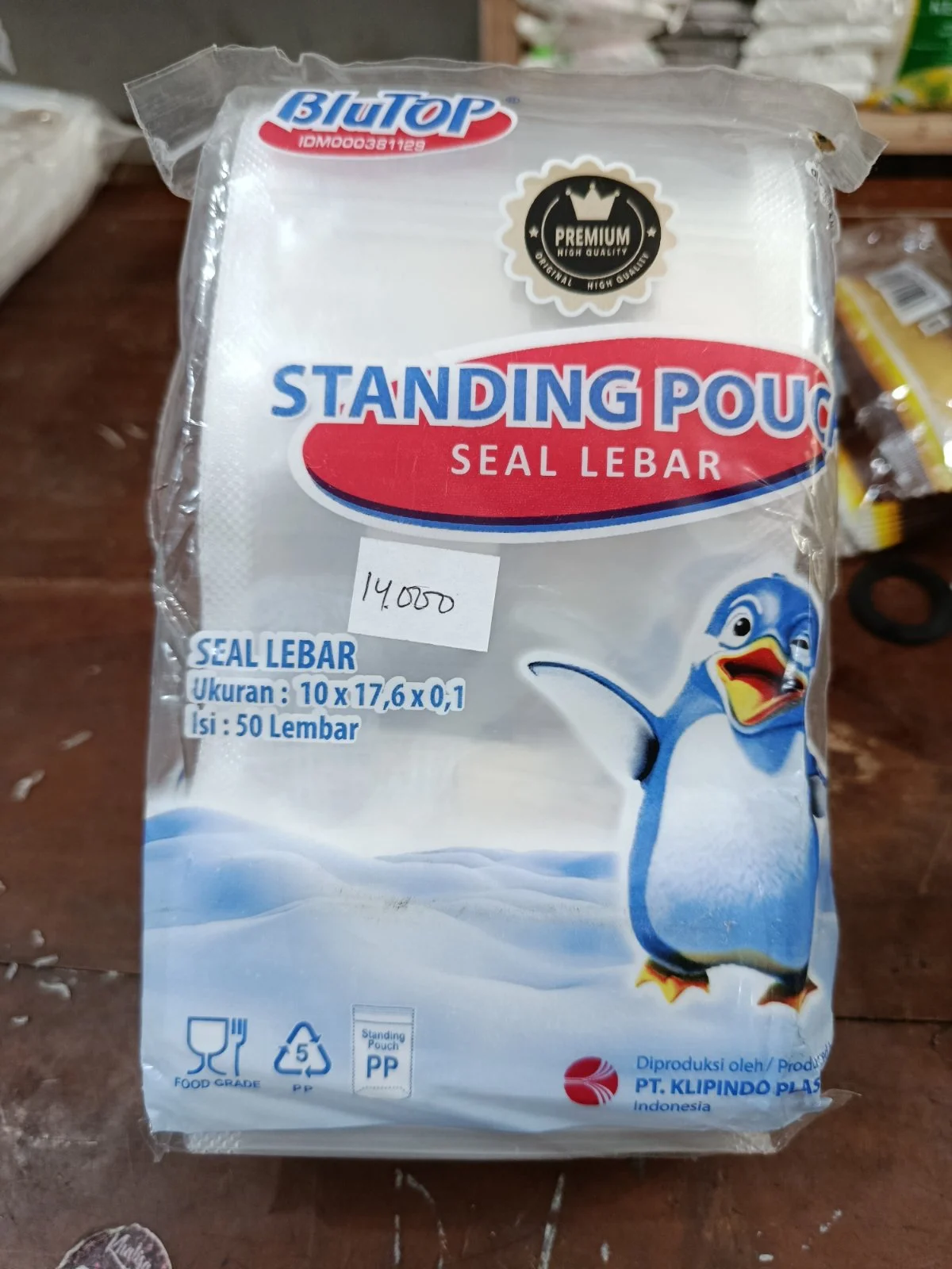 Plastik standing pouch 10×17,6