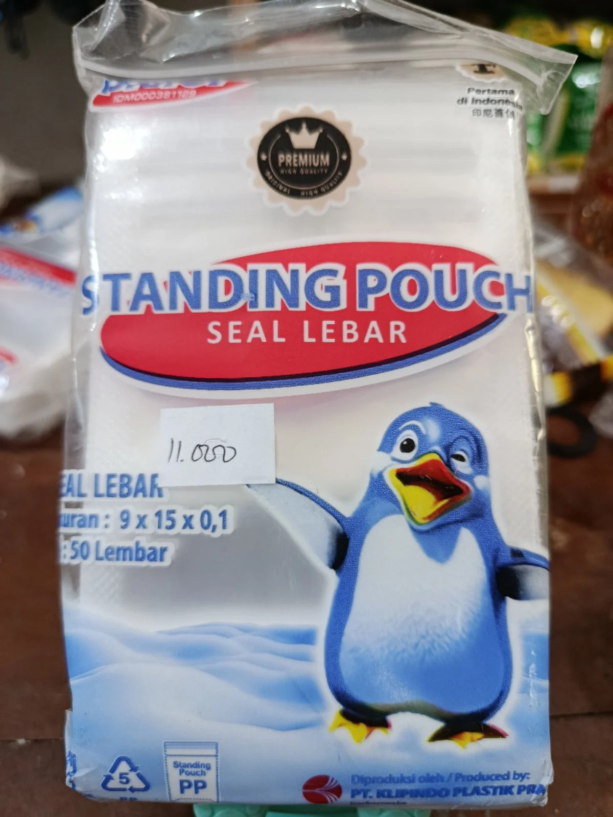 Plastik standing pouch 9×15
