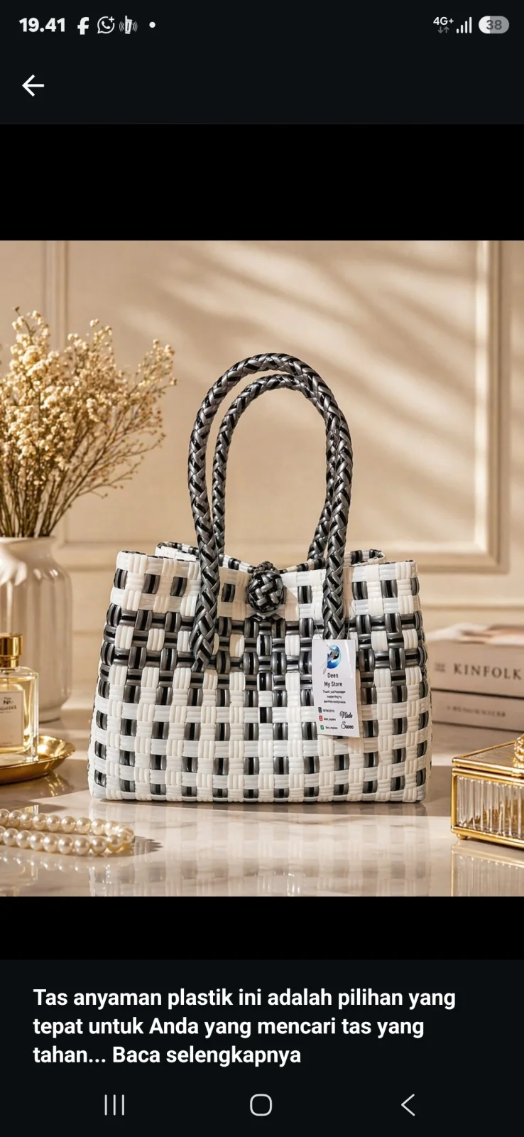 Tas anyam Premium Greyni
