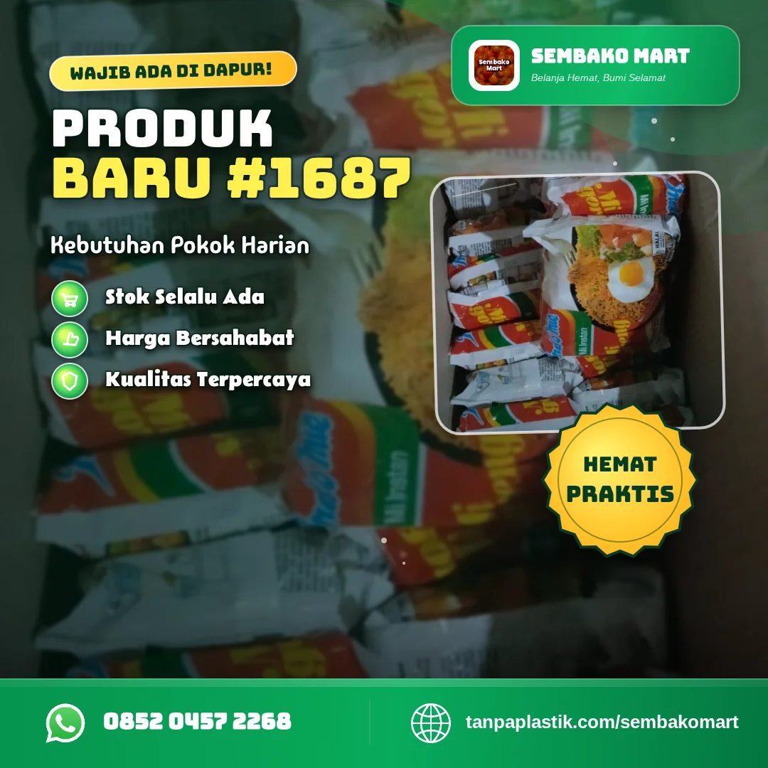 🔥 STOK MI INSTAN FAVORIT KINI HADIR DI SEMBAKO MART! 🔥 Isi: Cek PRODUK BARU #1687! Solusi praktis saat lapar melanda. Kenapa pilih belanja di Se