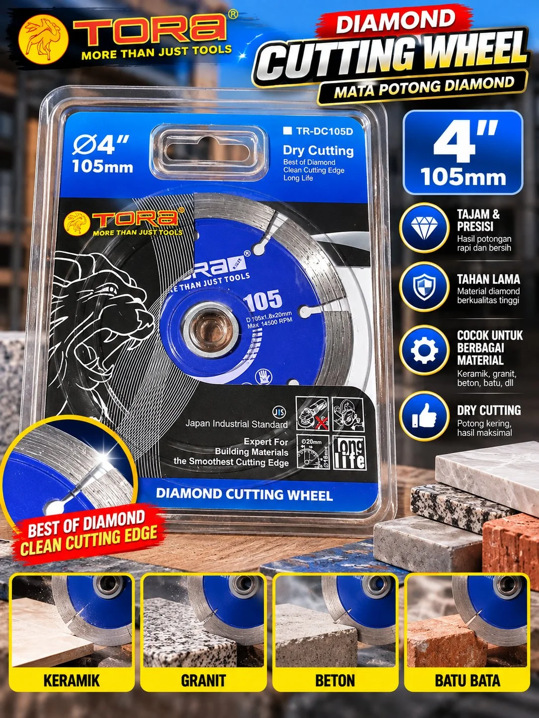 Diamond cutting wheel 4"