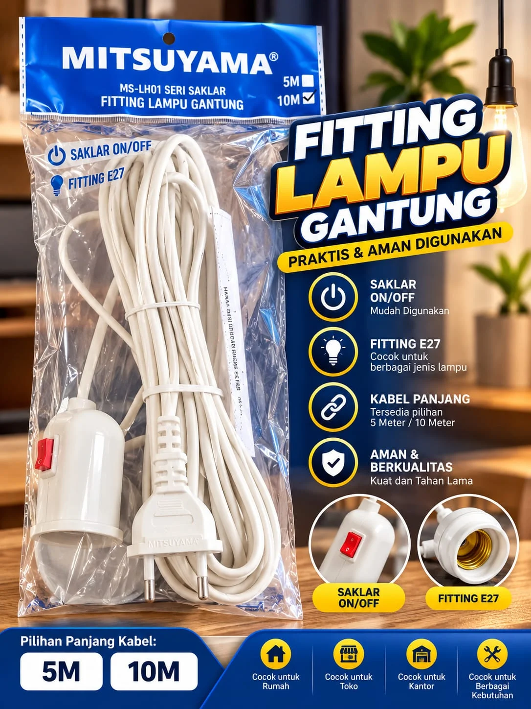 Fiting lampu gantung mitsuyama
