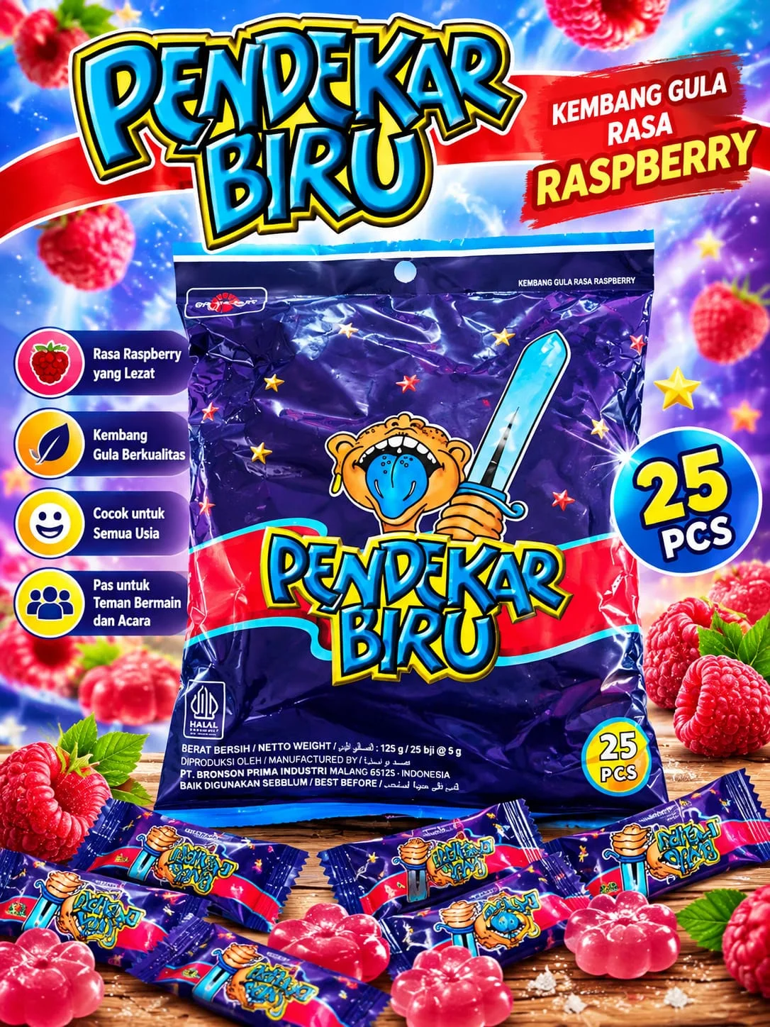 Pendekar biru isi 50pcs