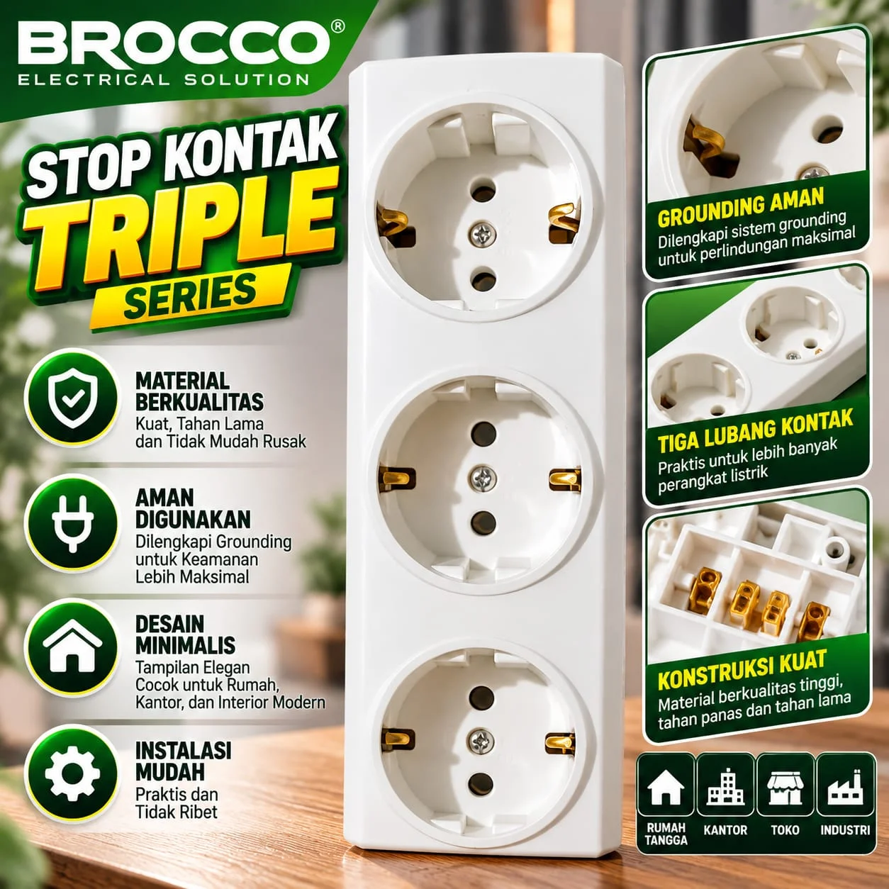 Terminal Brocco 3 lubang