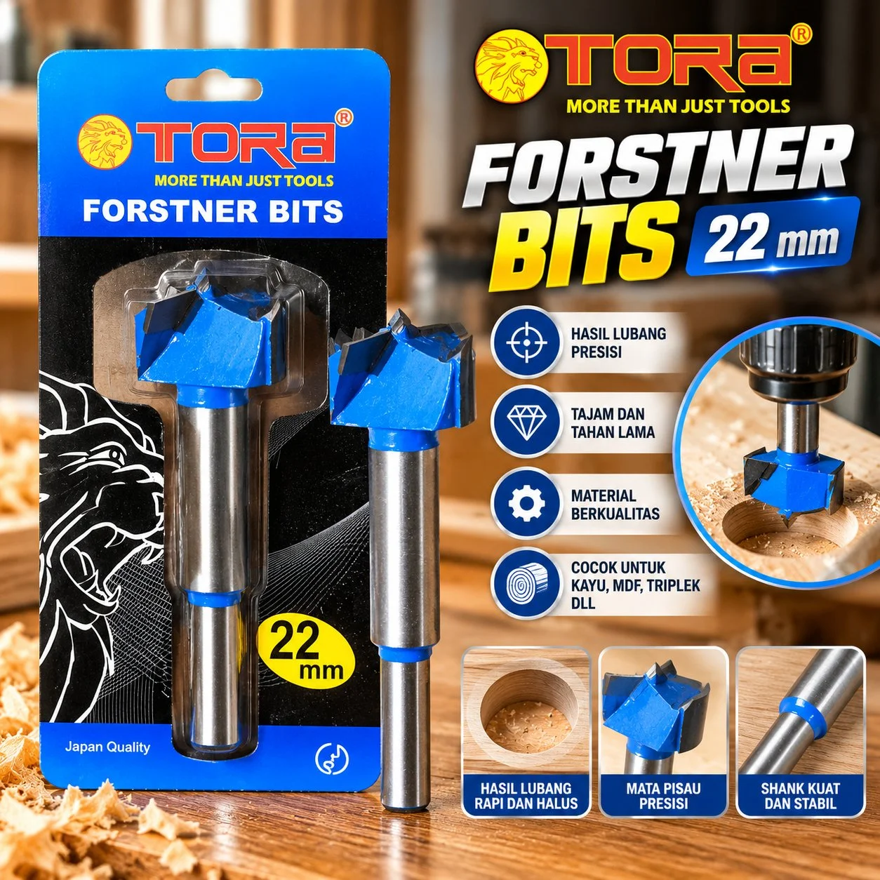 Mata roter forstner bits merk Tora