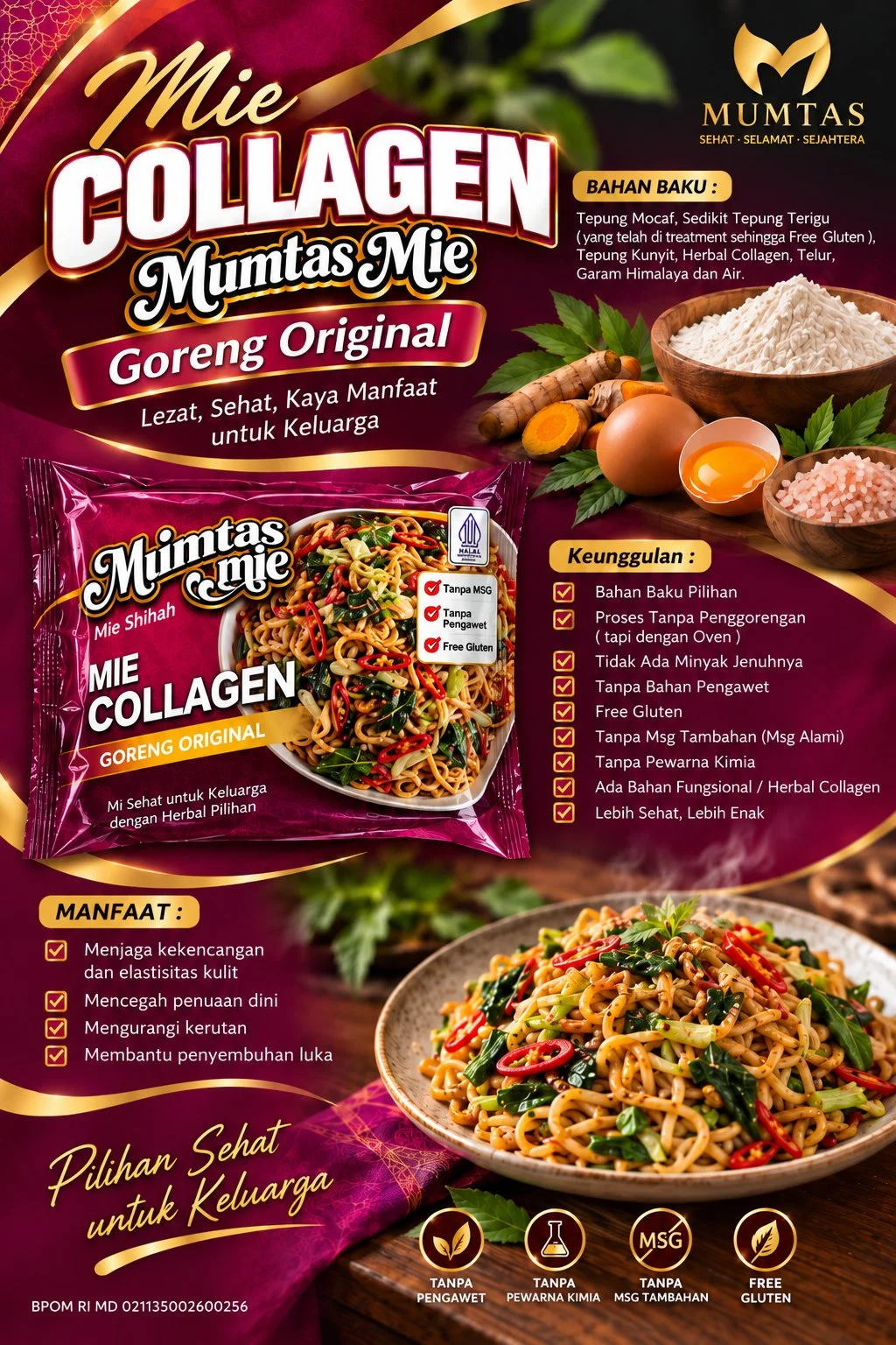 Mie Mumtas Collagen Goreng Original