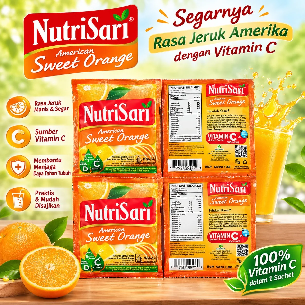 Nutrisari rasa sweet orange