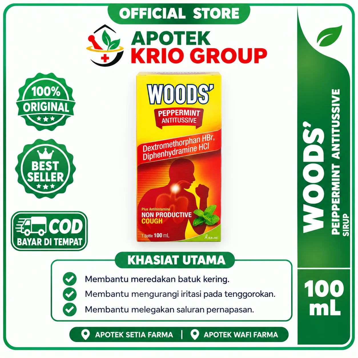 WOODS' ANTITUSIVE 100 ML