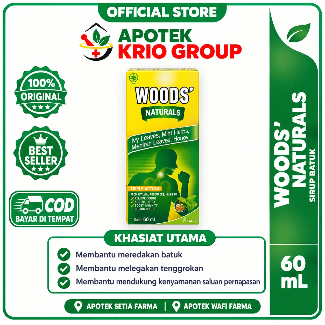 WOODS' NATURAL 60ML