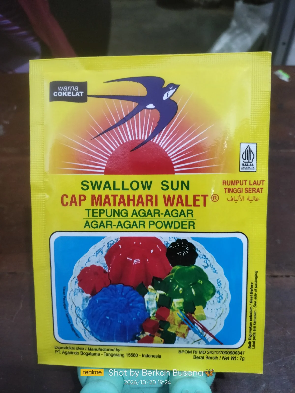 Agar swallow coklat