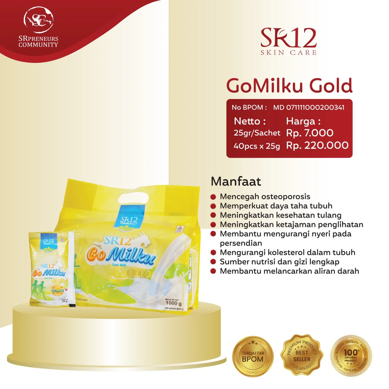 Gomilku Gold Sachet