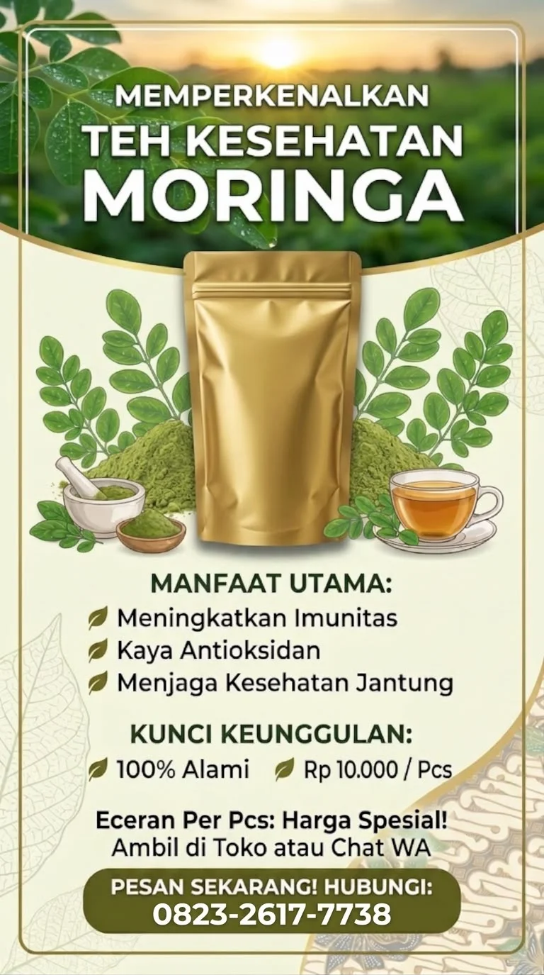 Teh kesehatan moringa (kelor)