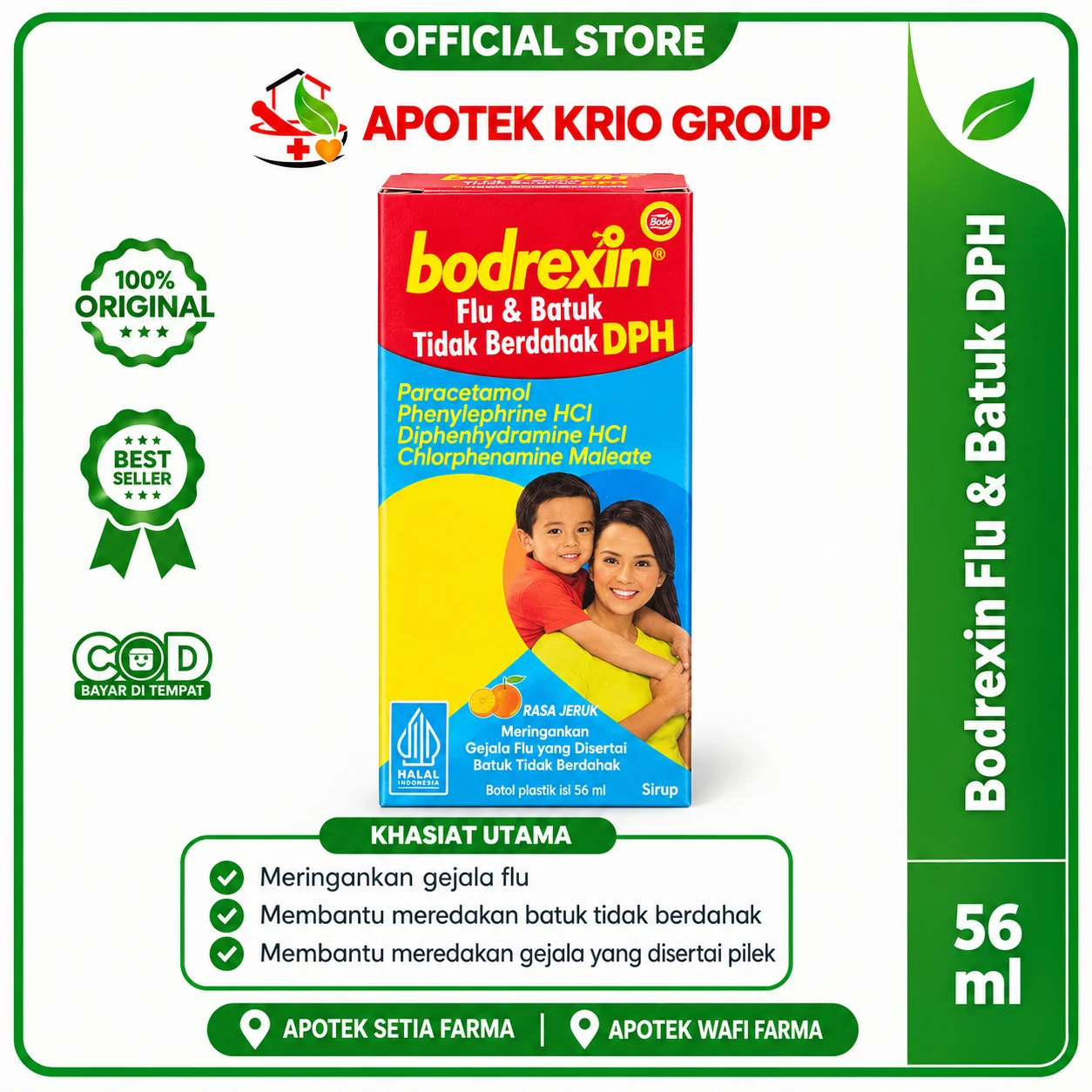BODREXIN TIDAK BERDAHAK DPH 60 ml