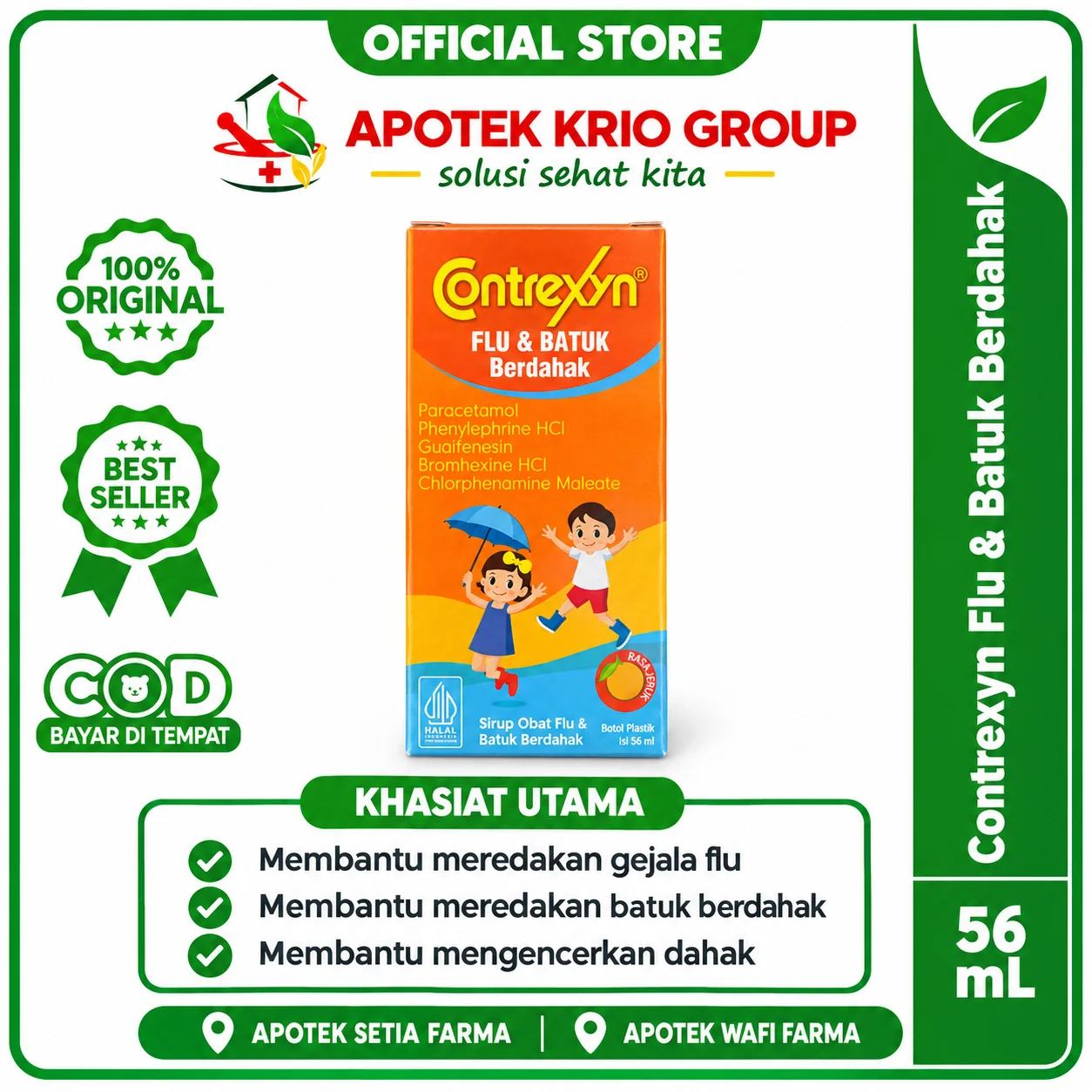 CONTREXYN FLU DAN BATUK BERDAHAK 56ML