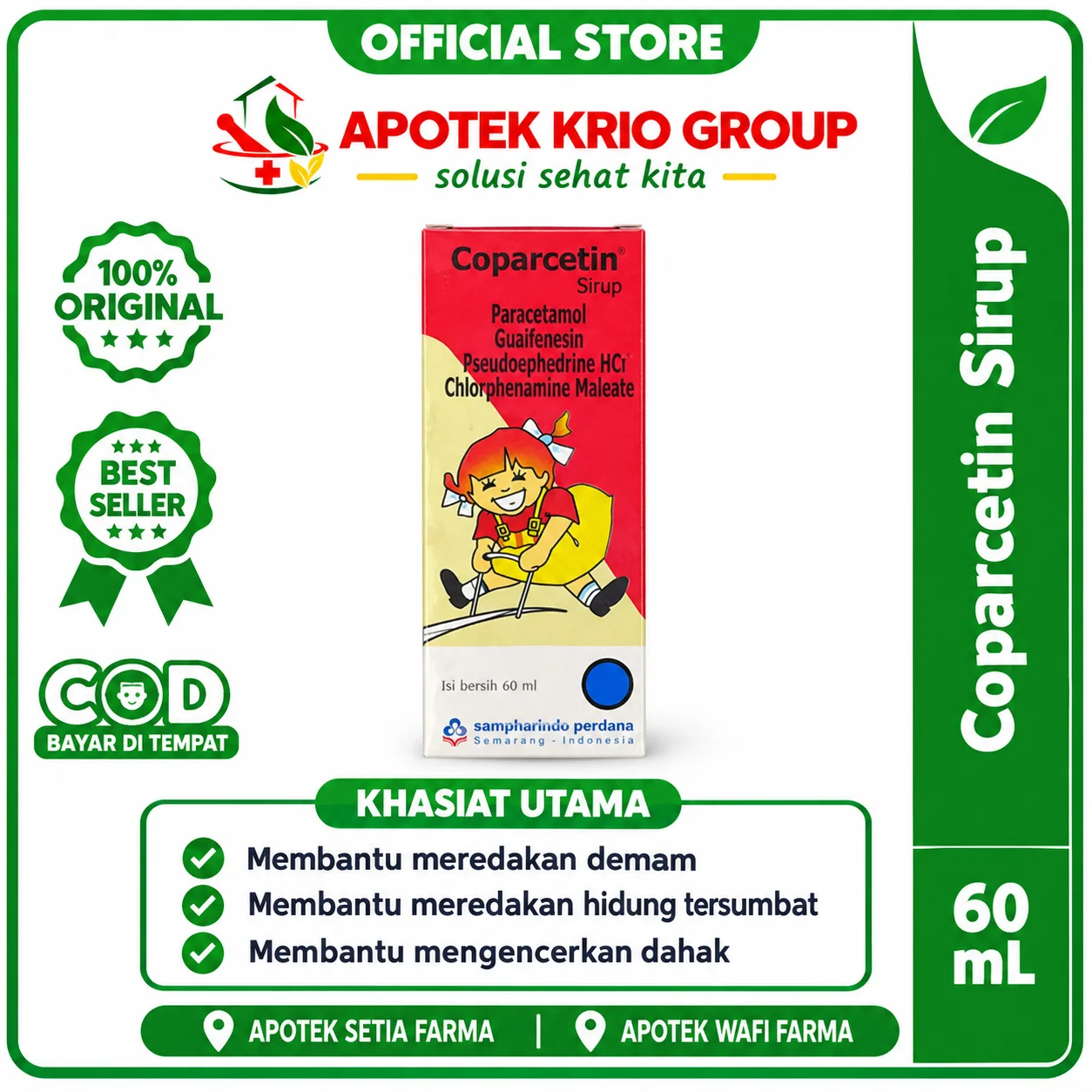 COPARCETIN SYR 60ML