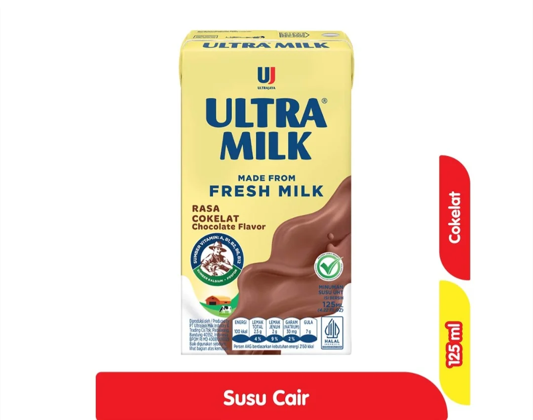 Ultra Milk Susu UHT coklat Kotak 125 ml