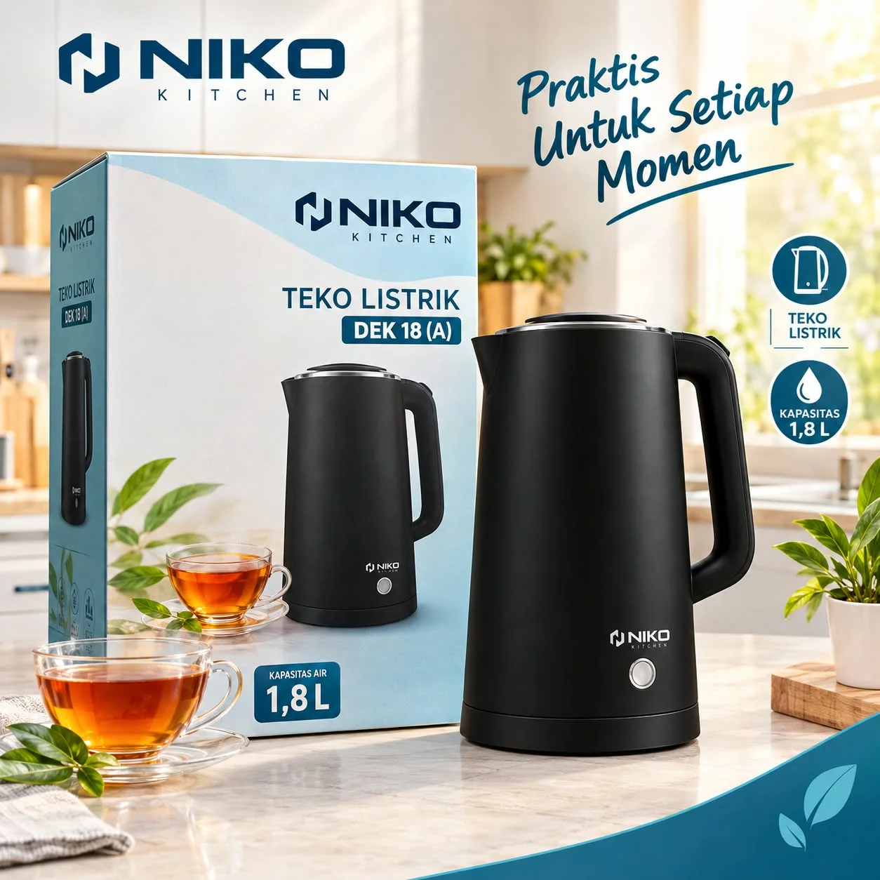 TEKO LISTRIK NIKO 1 8 LITER