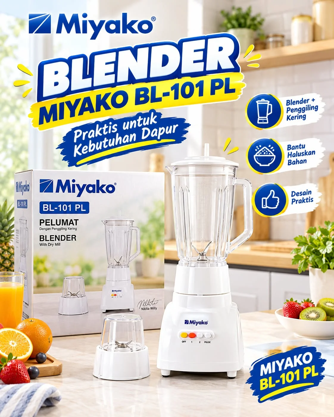BLENDER PLASTIK MIYAKO