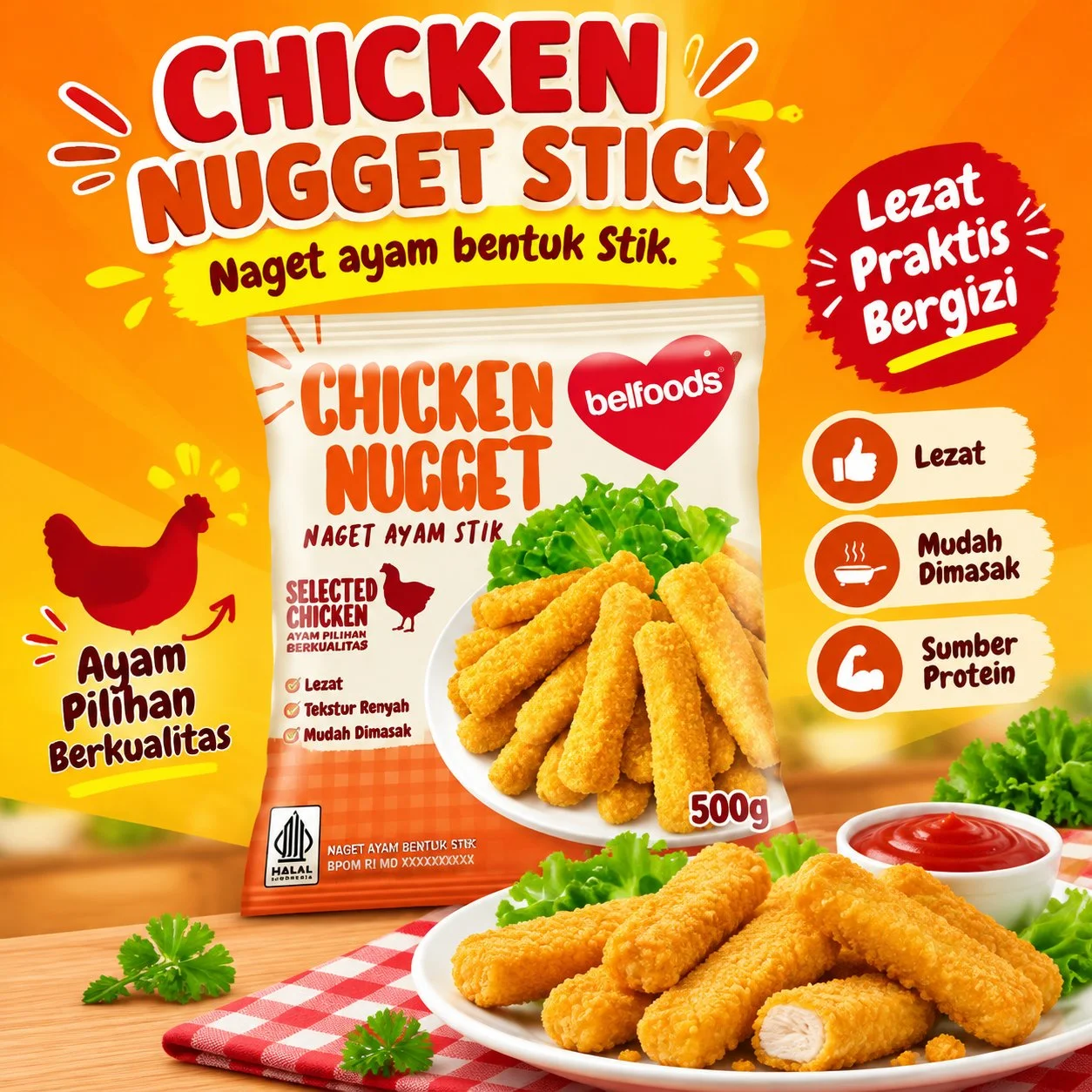 Chicken Nugget Stick 170gm