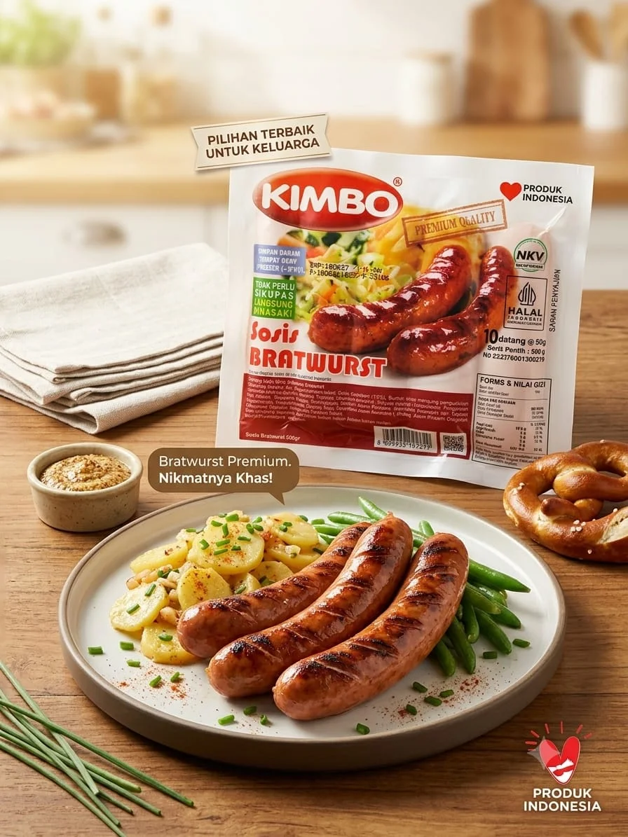 Kimbo Sosis Bratwurs 500gr