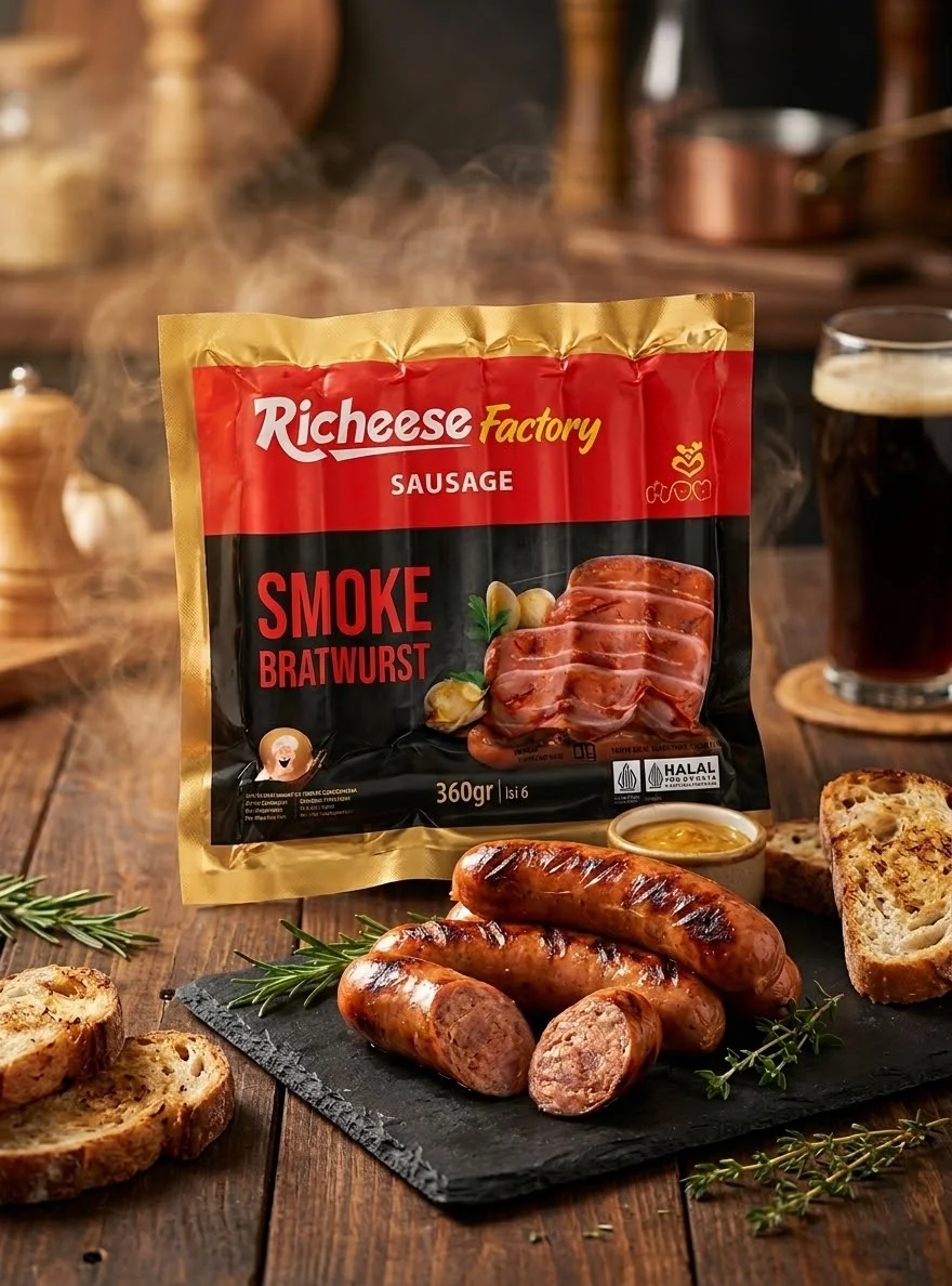 Richeese Sosis Smoke Bratwurs 360gr